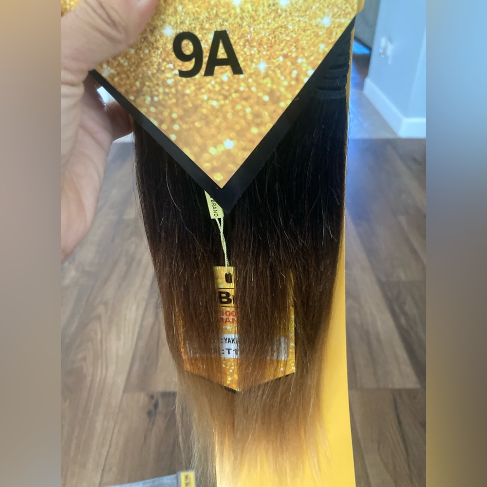 Ombre Brown to Blonde human Hair Extensions new 12 inch